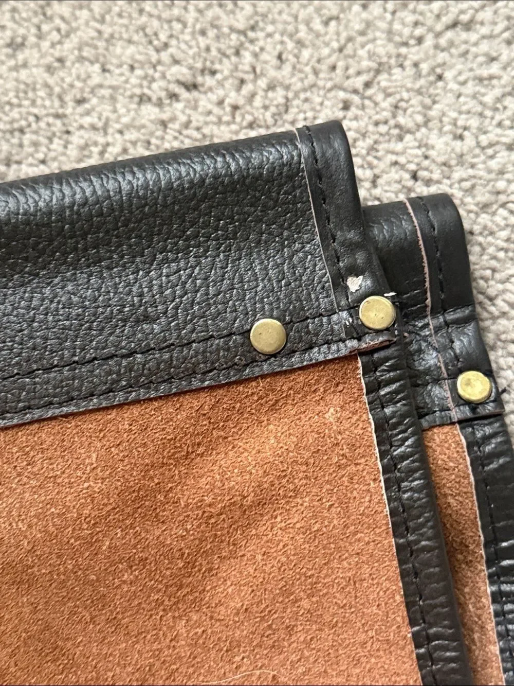 Log Carrier in Suede and Leather!
